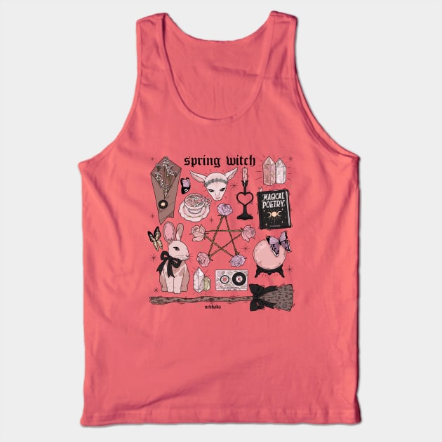 Pale Spring Witch Aesthetic Tank Top by chiaraLBart